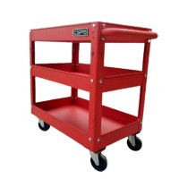 CSPS red 3-tier tool trolley