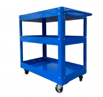 FABINA glossy blue 3-tier trolley