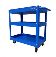FABINA glossy blue 3-tier trolley